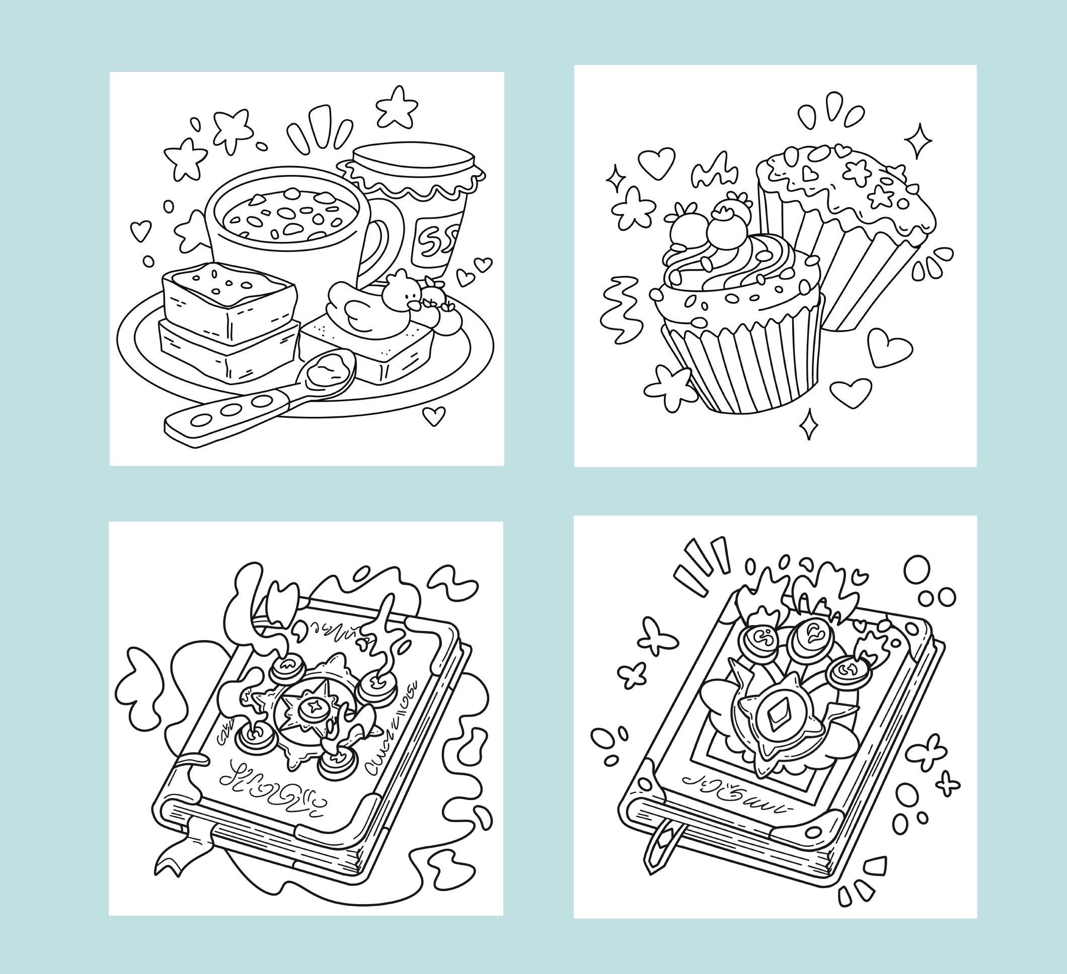 Cosy Coloring Page, 10 Cute Coloring Pages for Kids and Adults, PDF ...