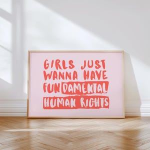 Feminist Wall Art Print, Feminism Print, Female Empowerment Print, Feminist Art Print, Feminist Poster Pink, Gift For Her, Girl Power Print