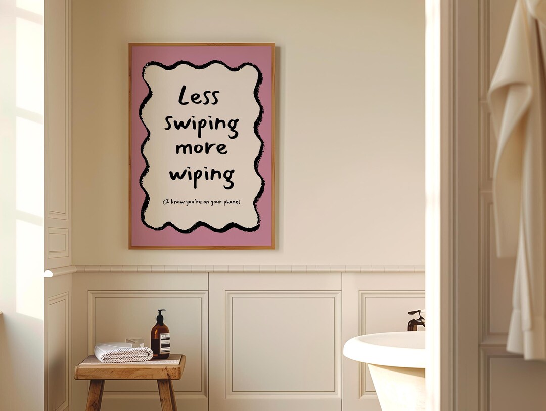 Toilet Print Funny Bathroom Wall Art Unframed | Bathroom Poster Funny ...