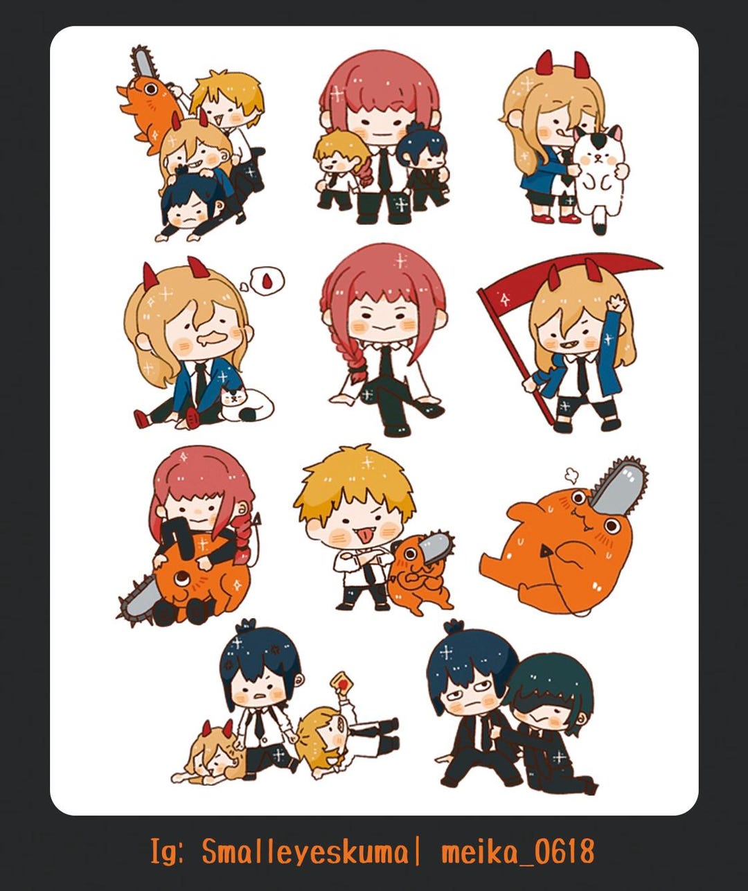 CSM Anime Sticker Pack ハチェンソーマン - Etsy