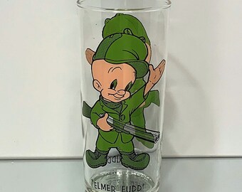 Elmer Fudd Vintage Pepsi Glass - Warner Bros - Looney Tunes - Vintage Pint Glass - Collector Series - Cartoon Glass