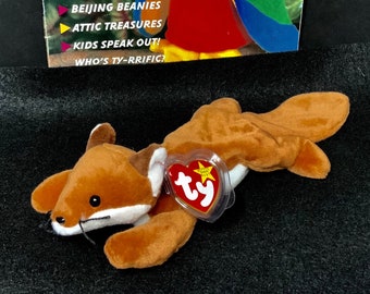 1996 Beanie Babies - Sly the Fox - No Stamp - PVC - MWMT - Errors