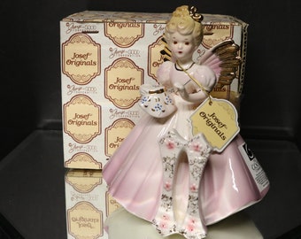 Josef Originals Birthday Angel - 11 years old - Figurine in Pink Dress  Box and Tag