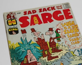 1969 Vintage Sad Sack Comic Book - Sad Sack and the Sarge - Harvey Comics - Original Owner