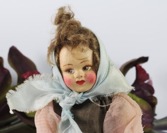 Vintage Doll - Italian Felt Doll