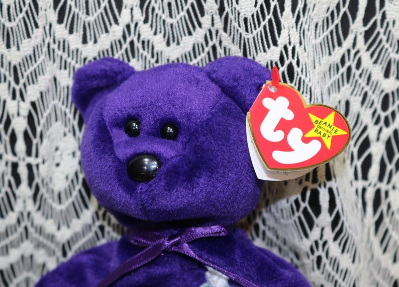 Ty Beanie Baby Princess Diana Memorial Bear Retired Ty Beanie Babies image 5