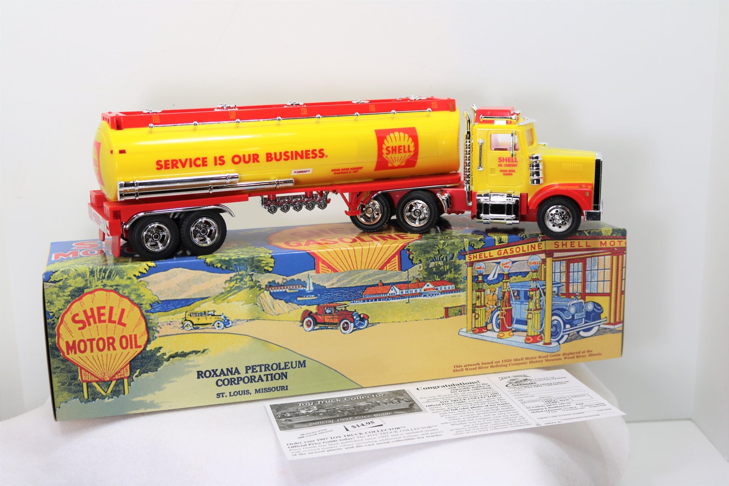 Shell Oil Company Lube Oil Legends Tanker Truck Taylor Made Trucks Toy Tanker Truck Bank sounds Lights Roxana Petroleum Corp. Etsy