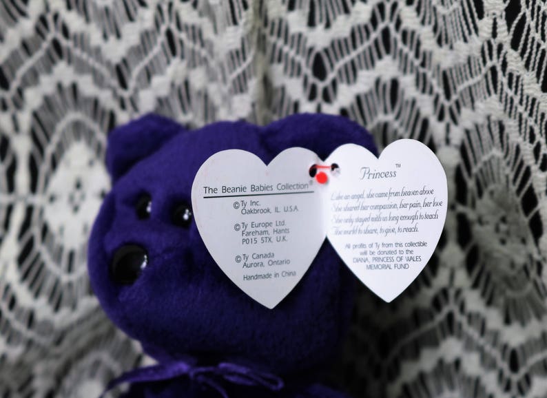 Ty Beanie Baby Princess Diana Memorial Bear Retired Ty Beanie Babies image 6