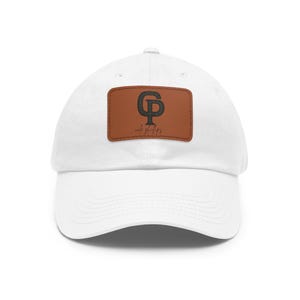 Stijlvolle papa-hoed met leren patch, casual pet, cadeau voor vaders, aanpasbare hoed, zomeraccessoire, dagelijks gebruik