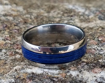 Titanium Fishing Line Ring Custom Made Bands Fly Fishing USA Made to Order  Fast Delivery 