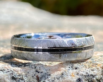 5mm Gibeon Meteorite Ring, Custom Made Meteorite Wedding Band
