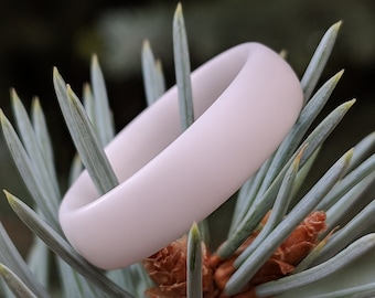 Frosted Ceramic Wedding Band White Ceramic Rings Comfort Fit Ladies Bands