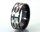 Cross and Thorns Black Zirconium Ring BZ-8F-MS-CrossThorns
