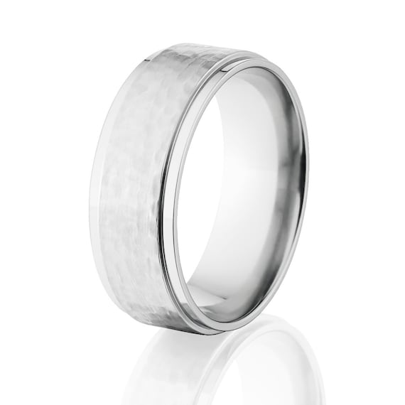 Hammered cobalt wedding best sale band