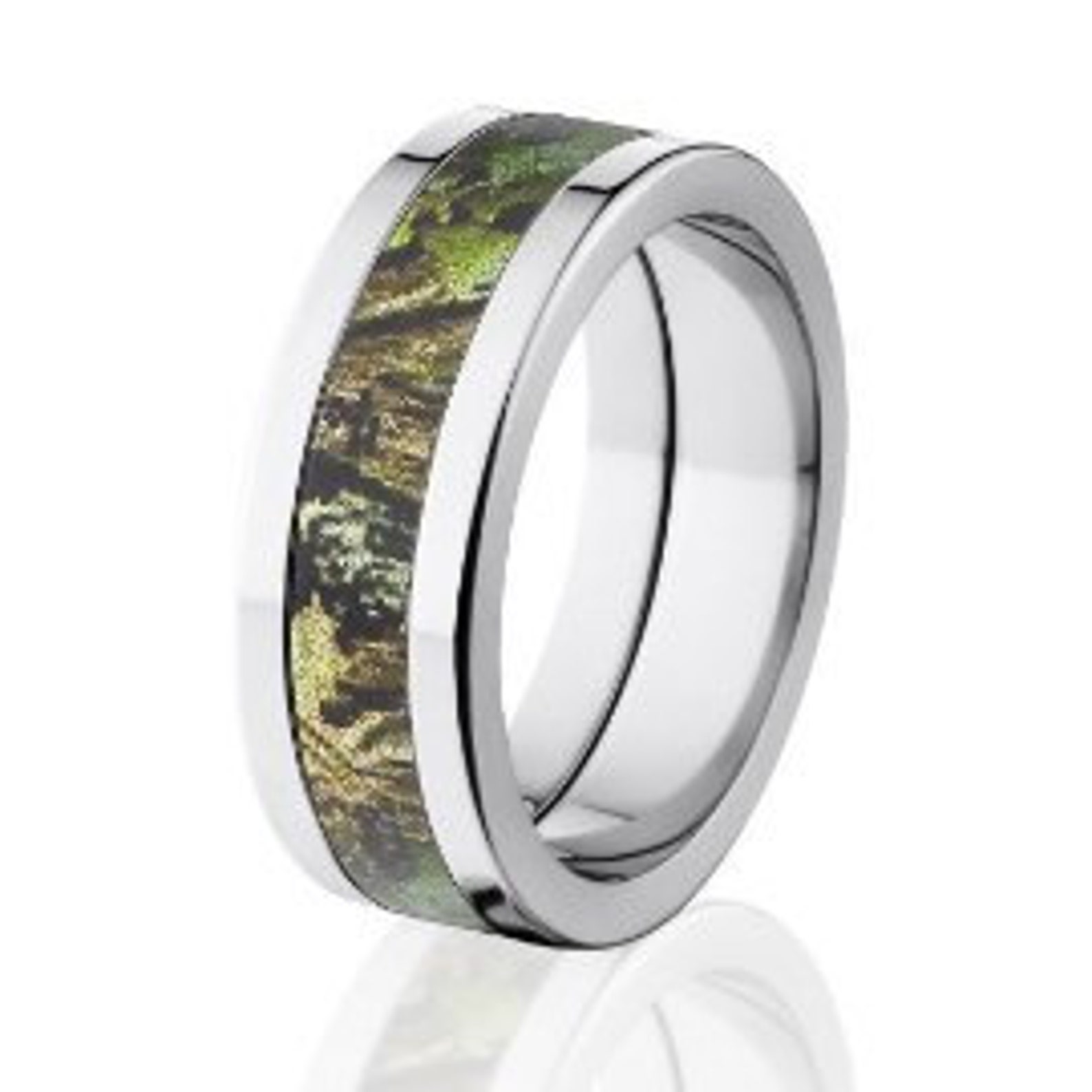 Flat Obsession Mossy Oak Camo Wedding Ring Mossy Oak Camo Etsy
