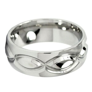 New 8mm INFINTITY Cobalt Men's Ring, Modern Infinity Jewelry Wedding Ring : COB-8HRP-INFINITY-T8 image 3