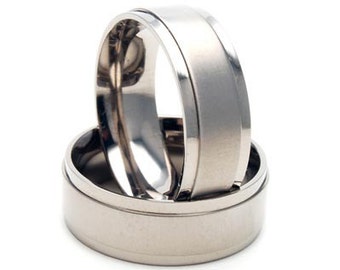 New 8mm Wide Titanium Ring - 8F1S-XB