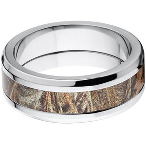 RealTree Max 4 Camouflage Titanium Rings, Camo Band, Camo Wedding Ring: 8T-RealTreeMax4 image 3