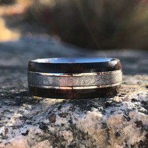 Gibeon Meteorite Ring, Custom Made Meteorite Wedding Bands USA Made - Etsy