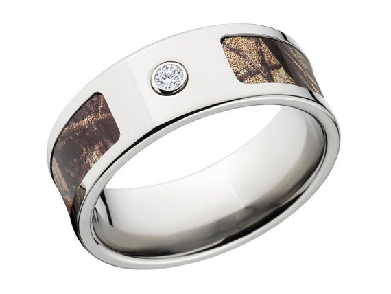 Realtree Camo Ring Bezzel Ring Bezel Engagement Ring Camo Ring Wedding Ring 8F BEZEL RT AP Etsy