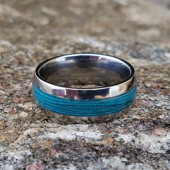 Titanium Fishing Line Ring Custom Made Bands Fly Fishing USA Made