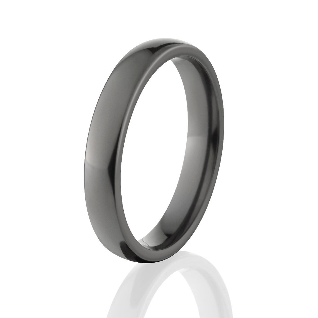 nff☆black ball around ring FarF&ME Men's Square Black Signet Ring with 3 Black Cubic