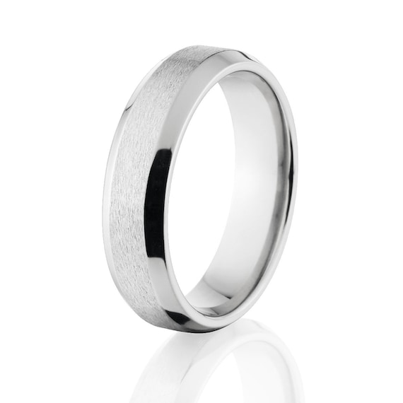 Buy Cobalt Chrome Rings, Two Tone Finish, Cobalt Wedding Bands: CB-6B-ST  Online in India 