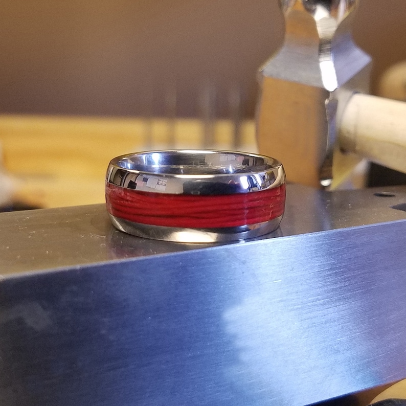 Titanium Fishing Line Ring Custom Made Bands Fly Fishing USA Etsy