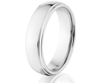 New 5 mm Cobalt Ring, Comfort Fit, Polished Finish - Modern Rings 4-17: COB-5HRRC-P