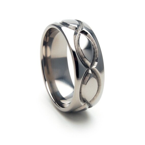 New 8mm Wide Titanium Ring 8HR-P