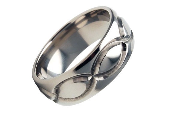 New 8mm Wide Titanium Ring 8HR-P