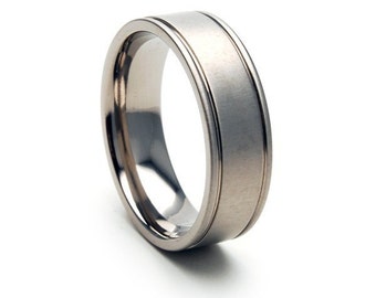 New 7mm Wide Titanium Rings - 7HR2RS-XB