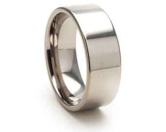 New 8mm Wide Titanium Ring - 8F-P