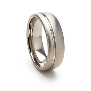 New 7mm Wide Comfort Fit Titanium Ring - 7HR1OCG-XB