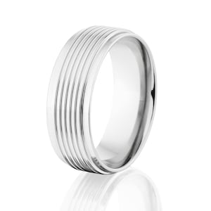 Cobalt Ring Wedding Band USA made Cobalt Mens Ring & Wedding Ring: CB-8RC4CG-P