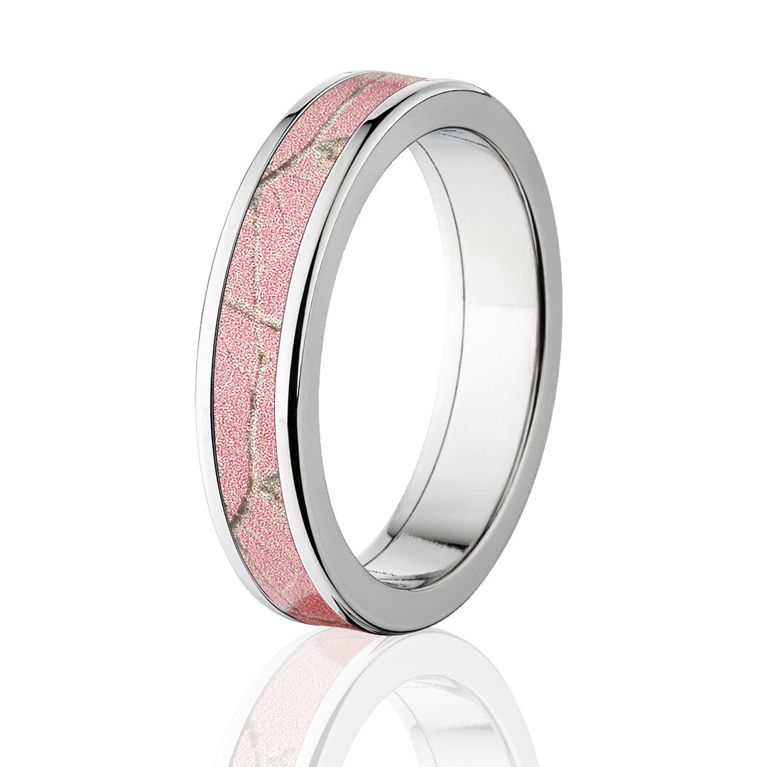 New Realtree Pink Camouflage Wedding Band Custom Camo Wedding Etsy