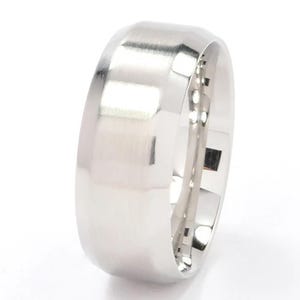 New 8 mm Beveled Cobalt Wedding Band, USA Made Ring