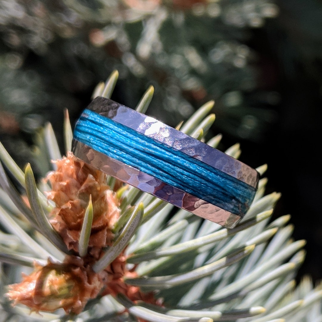 Titanium Fishing Line Ring Custom Made Bands Fly Fishing USA Made to Order Fast Delivery Etsy