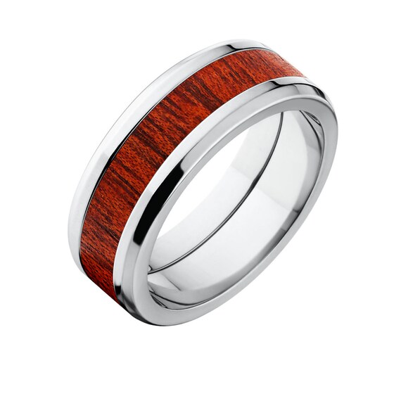 Buy New Blood Wood Rings, Exotic Hard Wood Wedding Band W/ Comfort