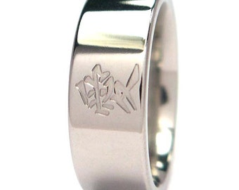 New Kanji Titanium Ring - Love - Jewelry, Bands: 7F-P-KLove