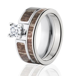 Cobalt Camo Bridal Set With Mossy Oak Bottomland Camo Ring - Etsy