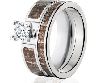 kamekoページ◇k14gf Cobalt Camo Bridal Set With Mossy Oak Obsession, Camo Ring