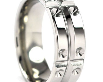 New 8mm MATRIX Titanium Ring with Sizing 4-17: 8F-MATRIX-T8