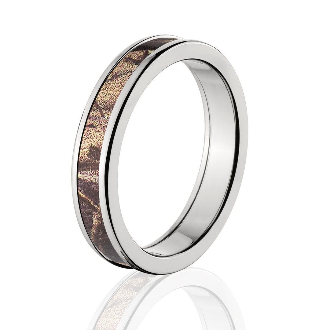 Camouflage Wedding Band Custom Camo Wedding Ring Realtree AP Camo