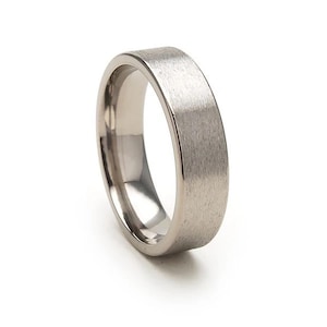 New 6mm Wide Comfort Fit Titanium Ring - 6F-ST