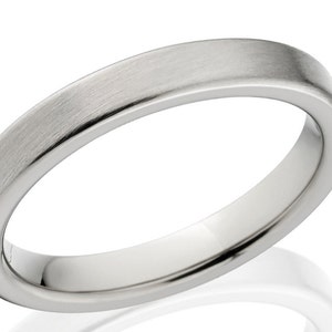 New 3mm Wide Comfort Fit Ring Titanium 3F-B image 2