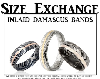 Damascus Steel with Gold Inlay Size Exchange