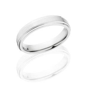 Men&#39;s Cobalt Ring, Brushed Finish, Comfort Fit Wedding Band 5mm: COB-5RC-B