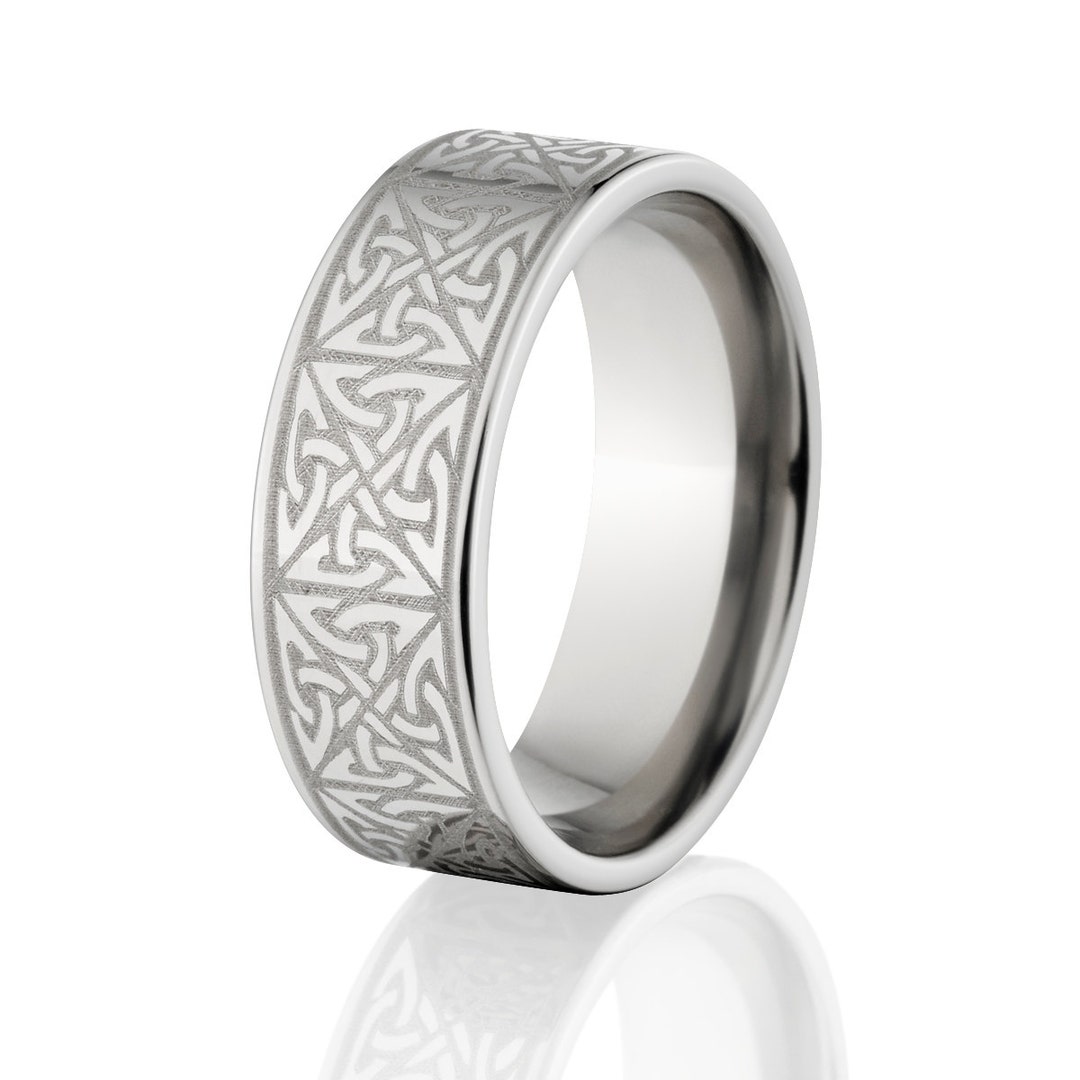 Custom Lasered Celtic Ring Made in Titanium: 8F-C9L - Etsy