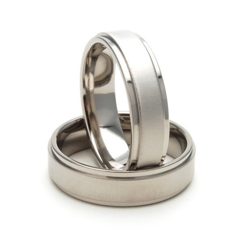 New 6mm Wide Comfort Fit Titanium Ring 6RC-XB image 2